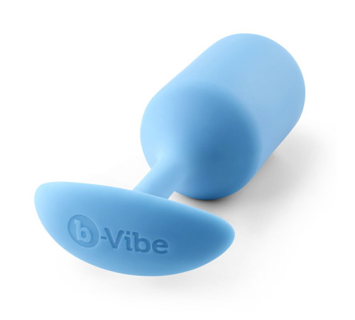 Голубая пробка для ношения B-vibe Snug Plug 3 - 12,7 см.