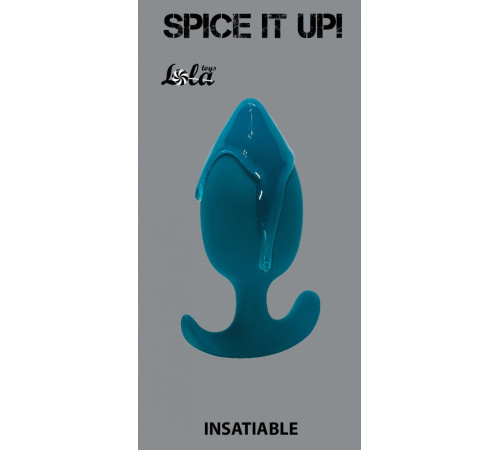Бирюзовая анальная пробка Insatiable - 10,5 см.