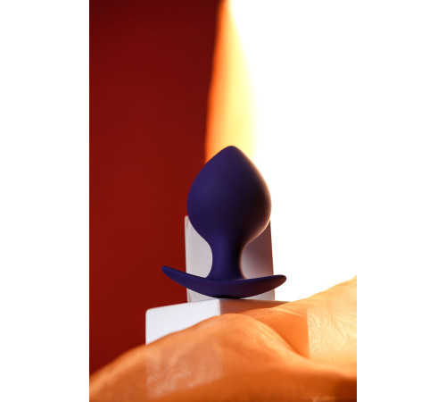 Фиолетовая силиконовая анальная пробка Glob - 10 см.