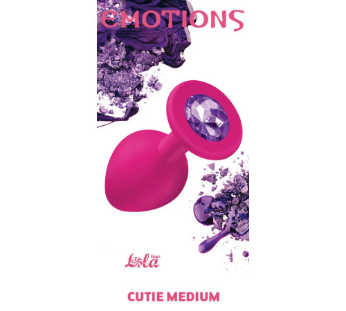 Средняя розовая анальная пробка Emotions Cutie Medium с фиолетовым кристаллом - 8,5 см. Средняя розовая анальная пробка Emotions Cutie Medium с фиолетовым кристаллом - 8,5 см.