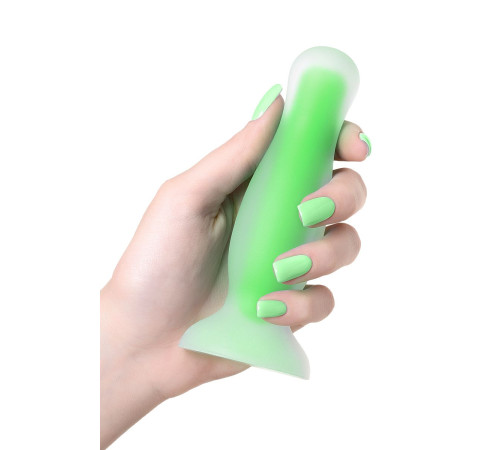 Зеленая, светящаяся в темноте анальная втулка Mortimer Glow - 12,5 см.