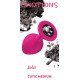 Заказать Средняя розовая анальная пробка Emotions Cutie Medium с чёрным кристаллом - 8,5 см.