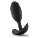 Заказать Черная анальная пробка Silicone Vibra Slim Plug Medium - 10,2 см.