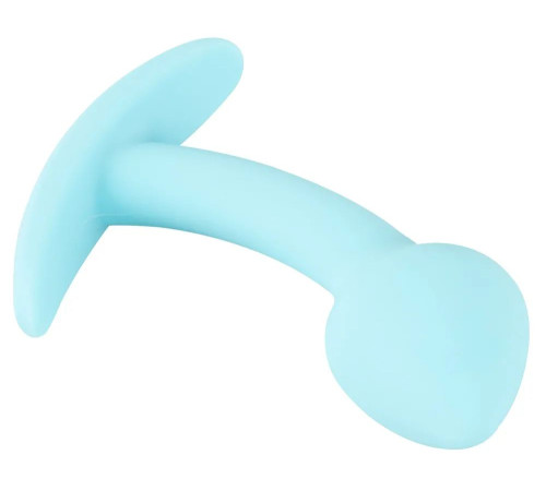 Голубая анальная втулка Mini Butt Plug - 7,1 см.
