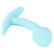 Голубая анальная втулка Mini Butt Plug - 7,1 см.
