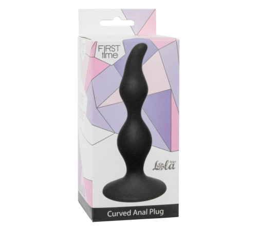 Чёрная анальная пробка Curved Anal Plug Black - 12,5 см.