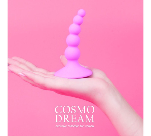 Розовая анальная втулка-елочка - 9,5 см.