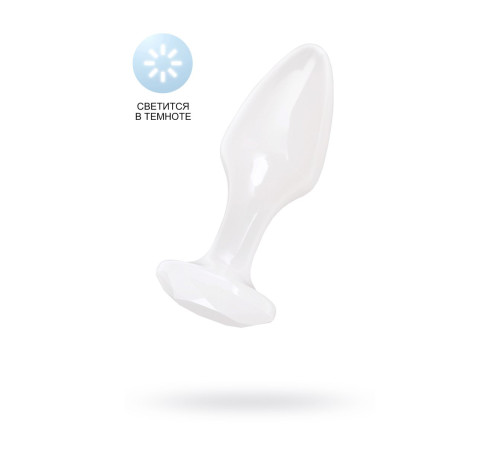 Белая акриловая анальная втулка - 8 см.