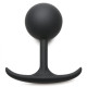 Заказать Черная анальная пробка с утяжелением Comfort Plugs Premium Silicone 4.7’’ Weighted Round Plug - 12 см.