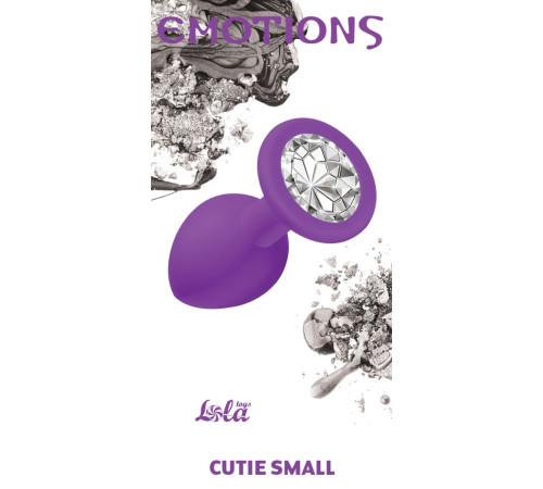 Малая фиолетовая анальная пробка Emotions Cutie Small с прозрачным кристаллом - 7,5 см. Малая фиолетовая анальная пробка Emotions Cutie Small с прозрачным кристаллом - 7,5 см.