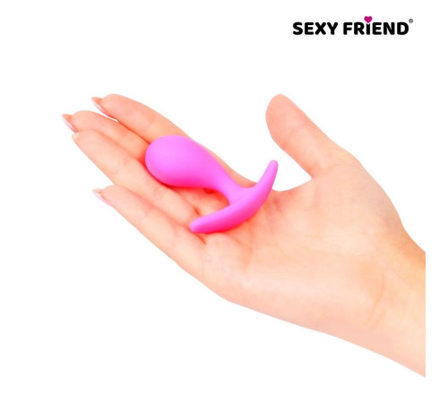 Ярко-розовая анальная втулка для ношения - 5,5 см.