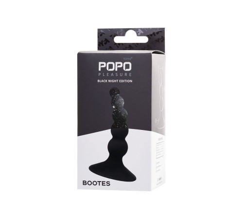 Черная анальная втулка Bootes - 10 см.