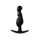 Черная анальная фигурная втулка - 11,5 см.