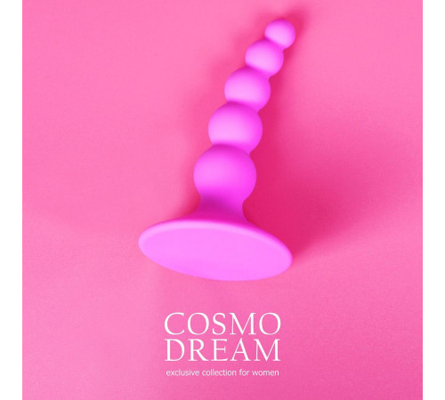 Розовая анальная втулка-елочка - 9,5 см.