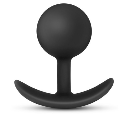 Черная анальная пробка Silicone Vibra Plug - 8,9 см.