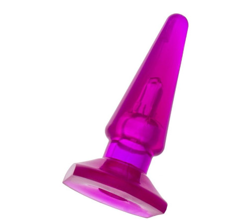 Фиолетовая анальная пробка BUTT PLUG - 9,5 см.