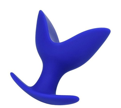 Синяя силиконовая расширяющая анальная втулка Bloom - 9,5 см.