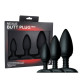 Заказать Набор из 3 черных анальных втулок NEXUS BUTT PLUG TRIO SET