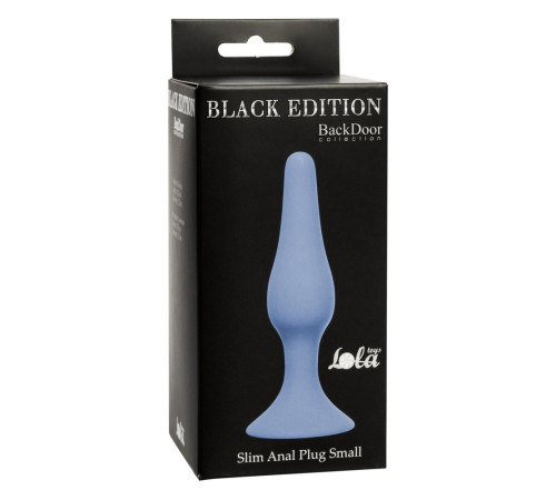 Синяя малая анальная пробка Slim Anal Plug Small - 10,5 см.