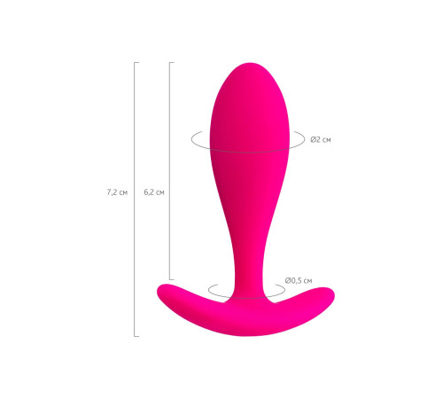 Розовая анальная втулка Hub - 7,2 см.