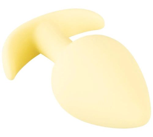 Жёлтая анальная втулка Mini Butt Plug - 6 см.