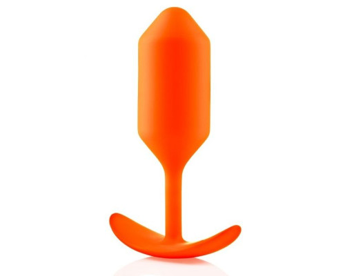 Заказать Оранжевая пробка для ношения B-vibe Snug Plug 3 - 12,7 см.