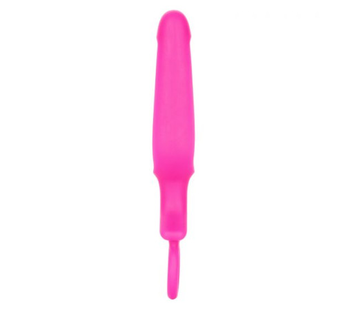 Розовая силиконовая пробка с прорезью Silicone Groove Probe - 10,25 см.
