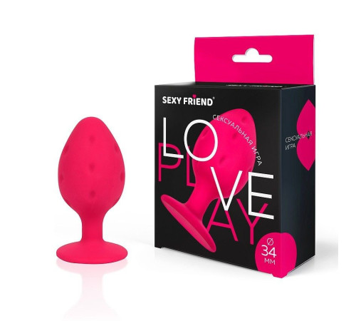 Ярко-розовая силиконовая анальная втулка - 7 см.