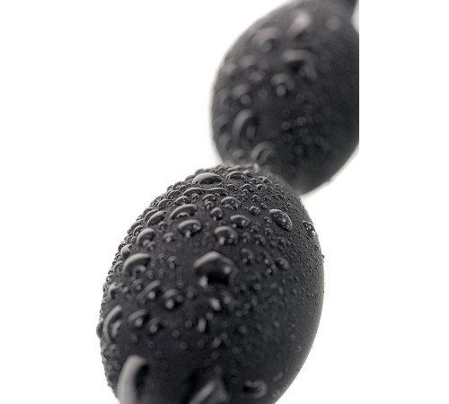 Анальная цепочка черного цвета A-toys - 19,5 см.