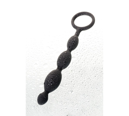 Анальная цепочка черного цвета A-toys - 19,5 см.