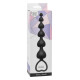 Заказать Чёрная анальная цепочка Heart s Beads Black - 18 см.