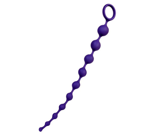 Фиолетовая силиконовая анальная цепочка Grape - 35 см.
