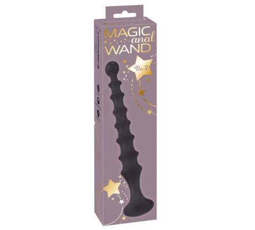 Черная анальная ёлочка Magic Anal Wand - 26,9 см.