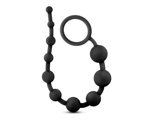 Заказать Черная анальная цепочка 10 Anal Beads - 31,8 см.