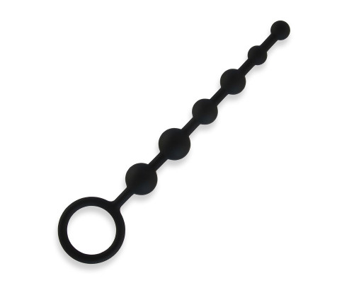 Заказать Черные силиконовые анальные бусы Silicone Anal Beads - 21 см.