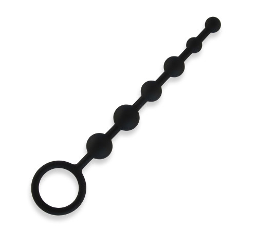 Черные силиконовые анальные бусы Silicone Anal Beads - 21 см. Черные силиконовые анальные бусы Silicone Anal Beads - 21 см.