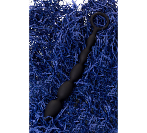 Черная анальная цепочка A-toys - 27,6 см.