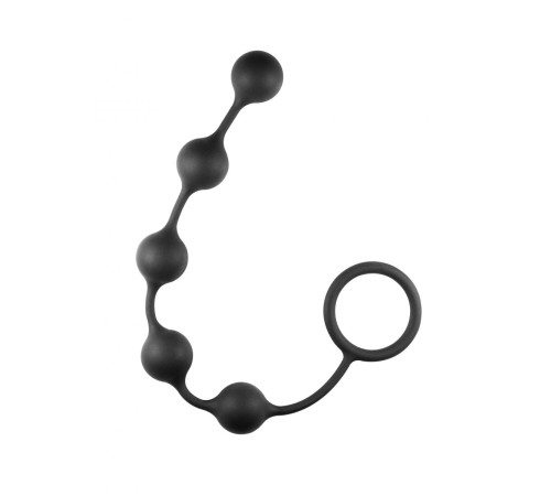 Чёрная анальная цепочка Classic Anal Beads - 31,5 см.