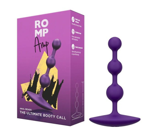 Фиолетовая анальная цепочка Romp Amp - 13,5 см.