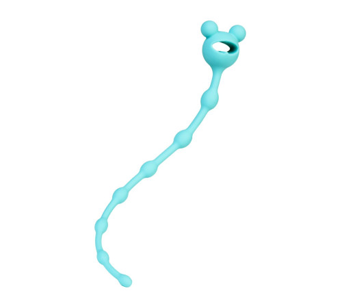 Мятная силиконовая анальная цепочка Froggy - 27,4 см.