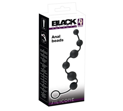 Анальная цепочка Black Velvets Anal Beads - 40 см. Анальная цепочка Black Velvets Anal Beads - 40 см.