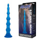 Заказать Голубая анальная елочка на присоскеAnal Beads With Suction Base - 21,6 см.