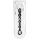 Черная силиконовая цепочка Beaded Snake Silicone Anal Probe with Loop - 26 см.