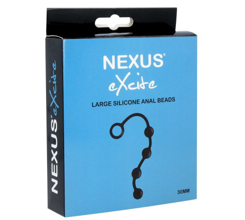 Черная анальная цепочка NEXUS Excite L - 27 см.