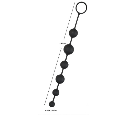 Анальная цепочка Black Velvets Anal Beads - 40 см. Анальная цепочка Black Velvets Anal Beads - 40 см.