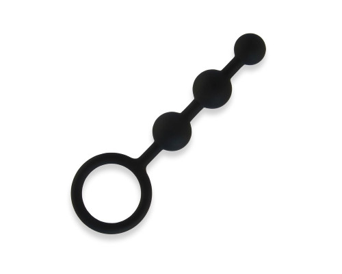 Заказать Черные силиконовые анальные бусы Silicone Anal Beads - 14 см.