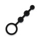 Заказать Черные силиконовые анальные бусы Silicone Anal Beads - 14 см.