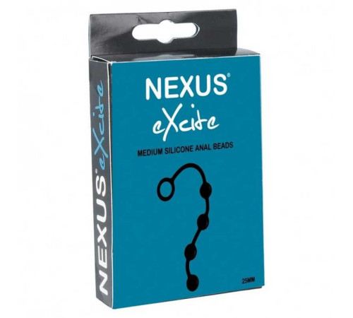 Черная анальная цепочка NEXUS Excite М - 28 см.