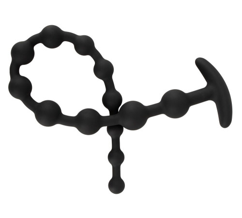Черные анальные бусы Anal beads - 50 см.