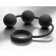 Заказать Анальные шарики Silicone Cock Ring with 3 Weighted Balls
